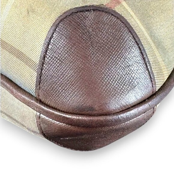 Burberrys Vintage Nova Check Leather Trimmed Large Tote with COA - Picture 14 of 16